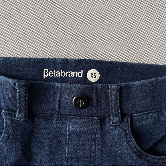 Betabrand Dark Denim Pull On Straight Leg Jeans Women’s Size XS - Picture 5 of 9